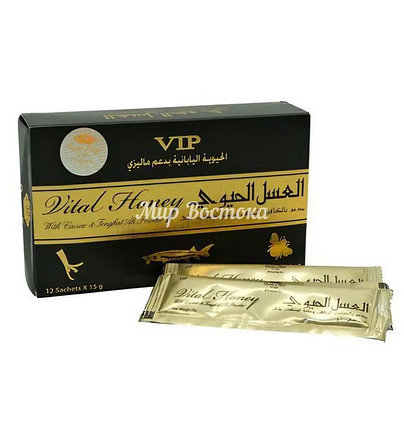 Королевский биомед для мужчин Vital Honey VIP Dose Vital (Ослабленный, 12 пакетиков по 15 г), фото 1