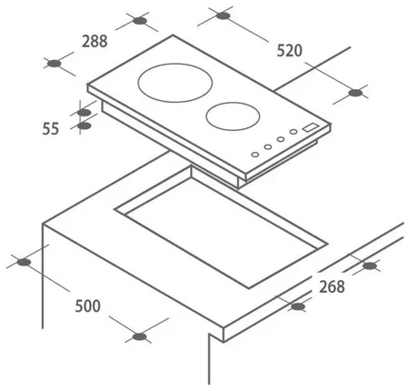 Варочная поверхность электрическая CANDY CDH30 на 2 конфорки - фото 3 - id-p114930615
