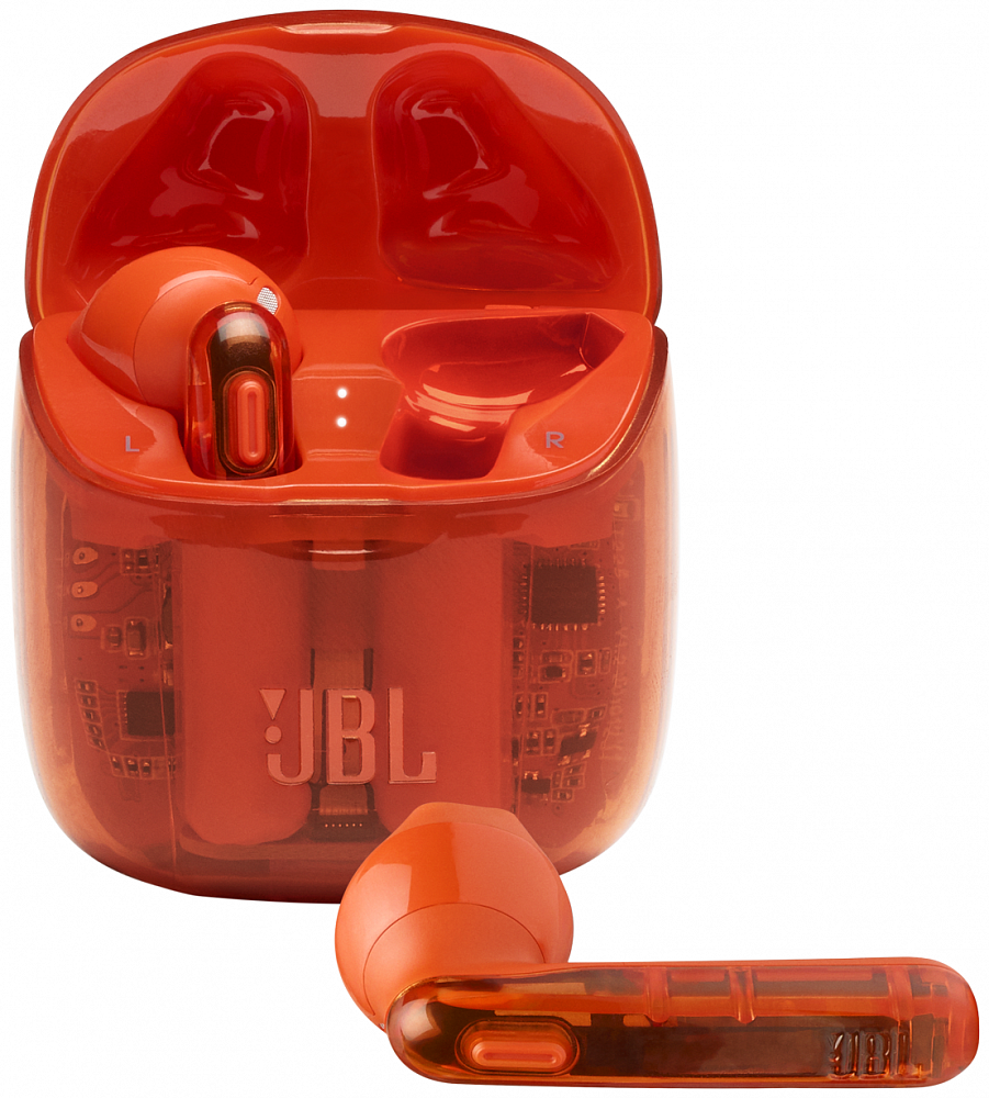 Беспроводные наушники JBL Tune 225 TWS Ghost Edition оранжевые - фото 2 - id-p114931976