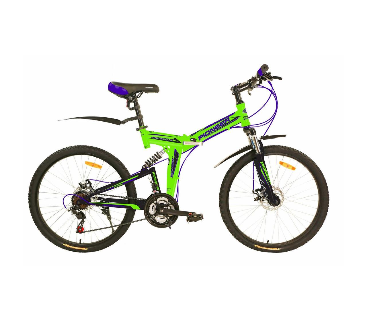 Велосипед Pioneer Aggressor 24/14 green-black-blue - фото 1 - id-p114935278