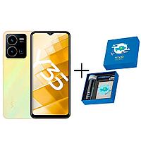 Смартфон Vivo Y35 4/64Gb Dawn Gold + Gift box BTS 2022 синий