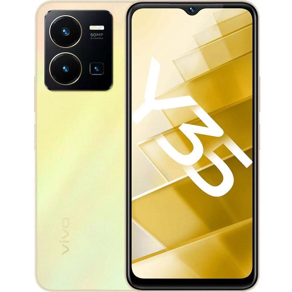 Смартфон Vivo Y35 4/128Gb Dawn Gold - фото 1 - id-p114934250