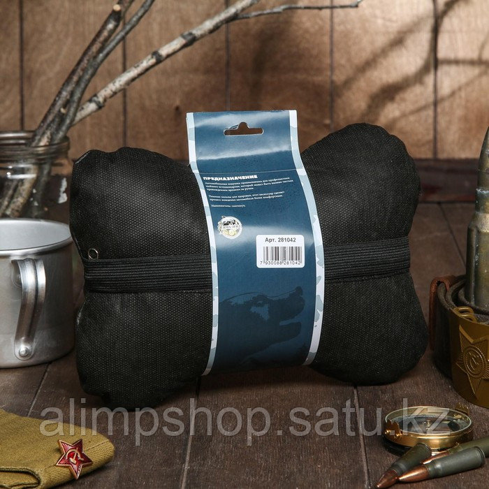 Подушка автомобильная подарочная, косточка, на подголовник, "Настоящему мужчине", экокожа, чёрный, 16 х 24 см - фото 2 - id-p114935608