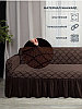 Чехол для дивана, и двух кресел, на резинке, коричневый, фото 2