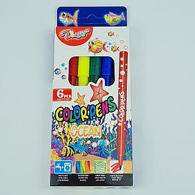 Цветные фломастеры, 6 шт