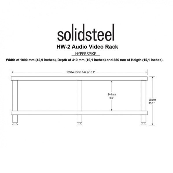 Тумба под TV/AV Solidsteel HW-2 черная - фото 2 - id-p114936300