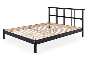 Кровать каркас РИКЕНЕ черный 160х200 Лурой ИКЕА, IKEA, фото 2