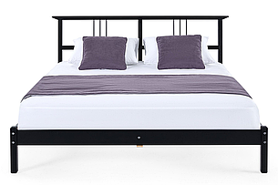 Кровать каркас РИКЕНЕ черно-коричневый 140х200 Лурой ИКЕА, IKEA, фото 2