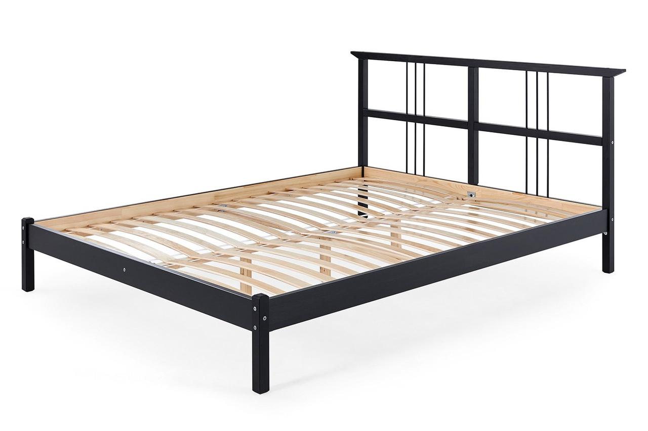Кровать каркас РИКЕНЕ черно-коричневый 140х200 Лурой ИКЕА, IKEA - фото 3 - id-p60652632