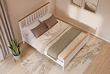 Кровать Хемнэс (Эванс) белая 160х200 см, фото 3