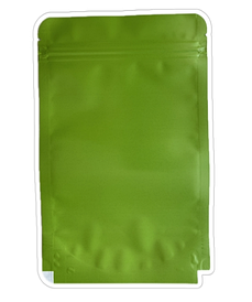 Пакет Дой-Пак 135*80*210 мм, ПП / АЛ / ПЭ (светло-зеленый,матовый), с замком Zip-Lock