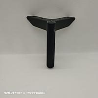 Ножка стальная,угловая для мягкой и корпусной мебели,12см,черная