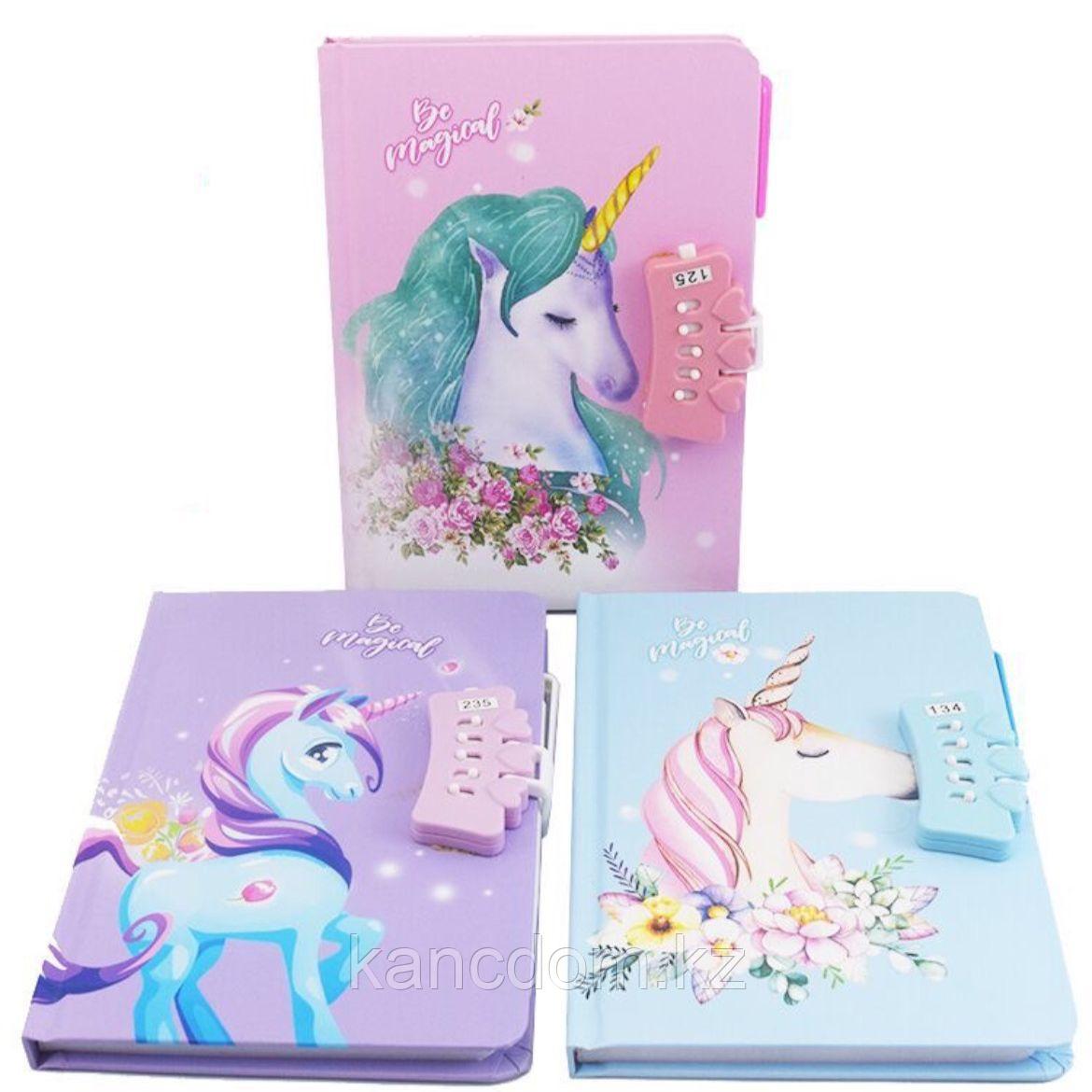 Блокнот-Анкета А5 с кодом, с ручкой, в линию 80л Unicorn JZ2017-1043