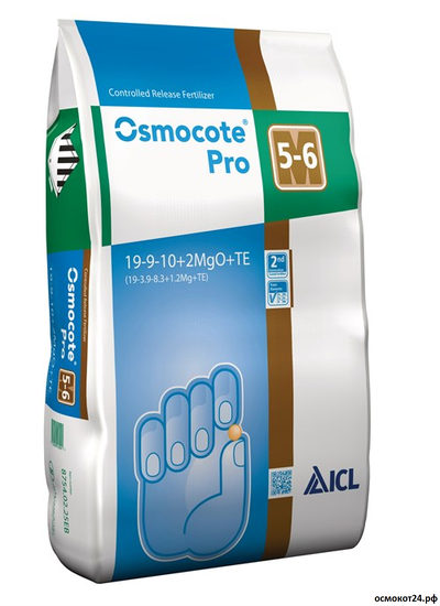 Удобрение пролонгированного действия Osmocote Pro 19-9-10 (5-6М) 25 кг, фото 1