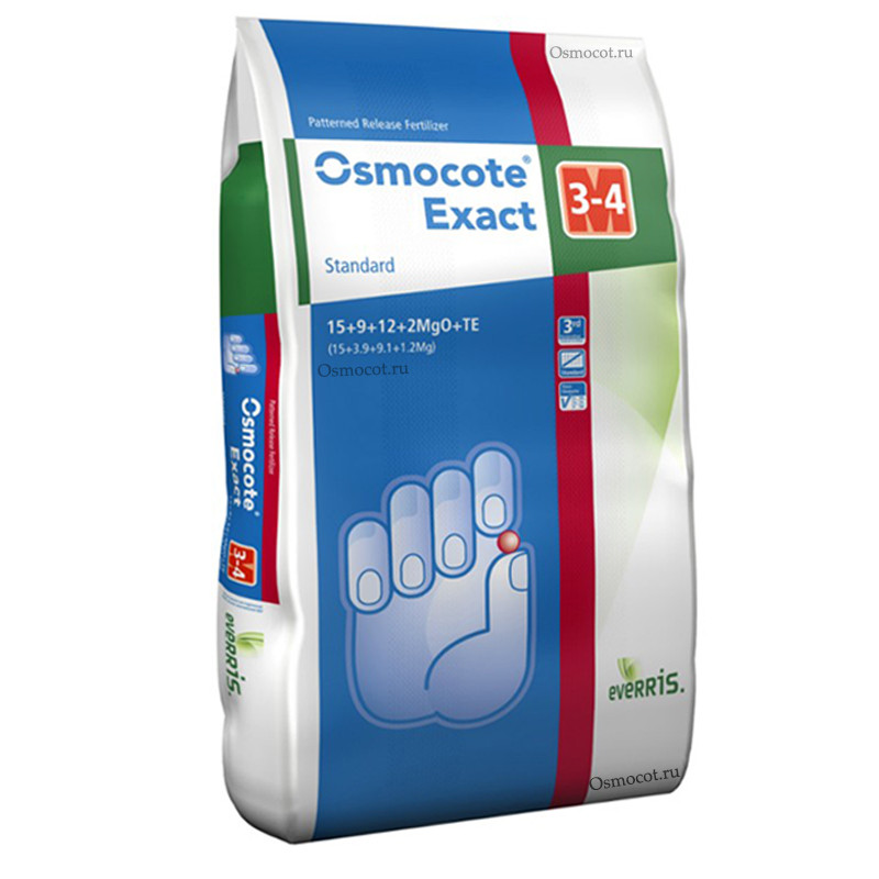 Удобрение пролонгированного действия Osmocote EXACT STANDARD 15-9-12 (5-6М) 25 кг