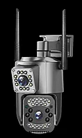 Уличная двойная SC03-4G, V360 Pro камера 1296P 4MP (сим-карта) микрофон, динамик