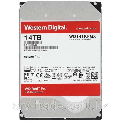 Жесткий диск для NAS систем Western Digital Red PRO WD141KFGX [14 ТБ, 3.5", SATA III, 7200 об/мин, 512 МБ кэш, - фото 1 - id-p114909553