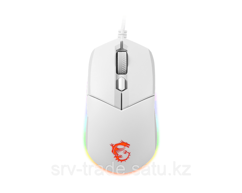 Мышь MSI Clutch GM11 Полноцветная RGB подсветка с 7 световыми эффектами. 5-уровневый сенсор White - фото 1 - id-p114908258