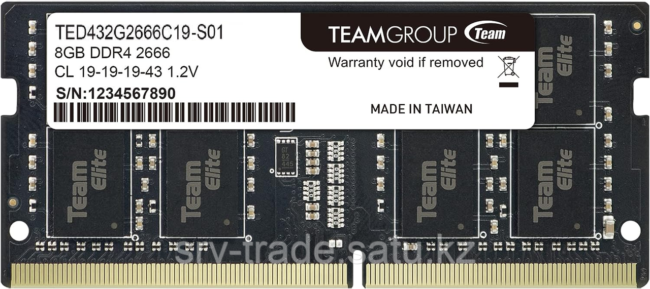 Оперативная память для ноутбука 32GB DDR4 2666Mhz Team Group ELITE SO-DIMM TED432G2666C19-S01 - фото 1 - id-p114908286
