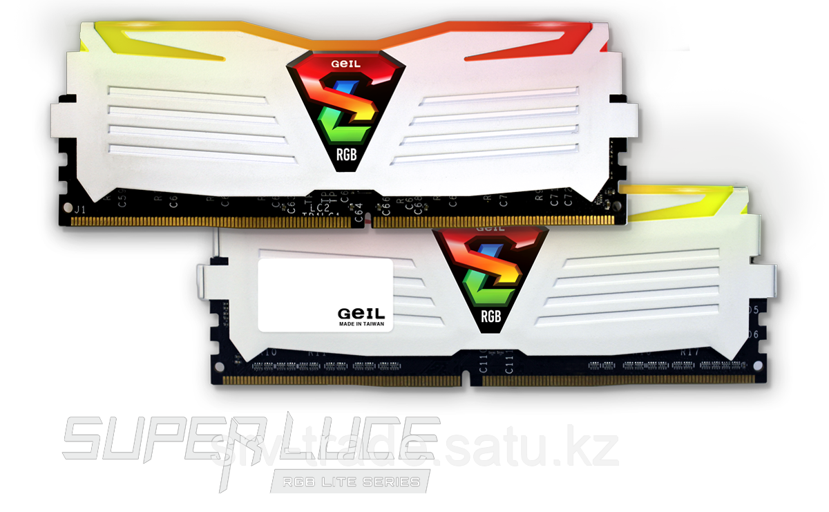 Оперативная память 16GB Kit (2x8GB) GEIL DDR4 2400MHz SUPER LUCE RGB WHITE GLWS416GB2400C17DC - фото 1 - id-p114908292