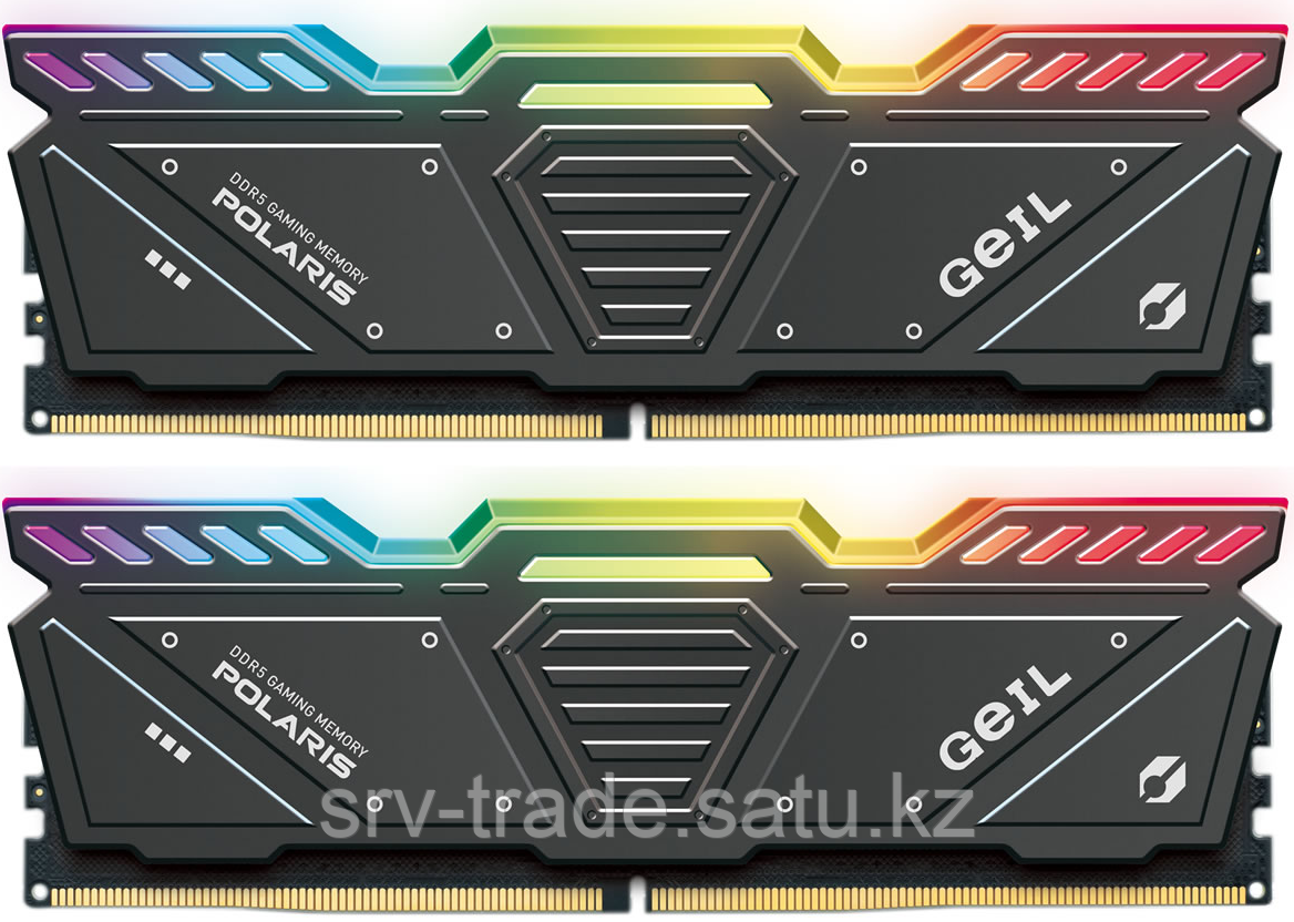 Оперативная память 32GB Kit (2x16GB)GEIL Polaris RGB 8000Mhz DDR5 PC5-64000 GOSG532GB8000C38ADC Gray - фото 1 - id-p114908322