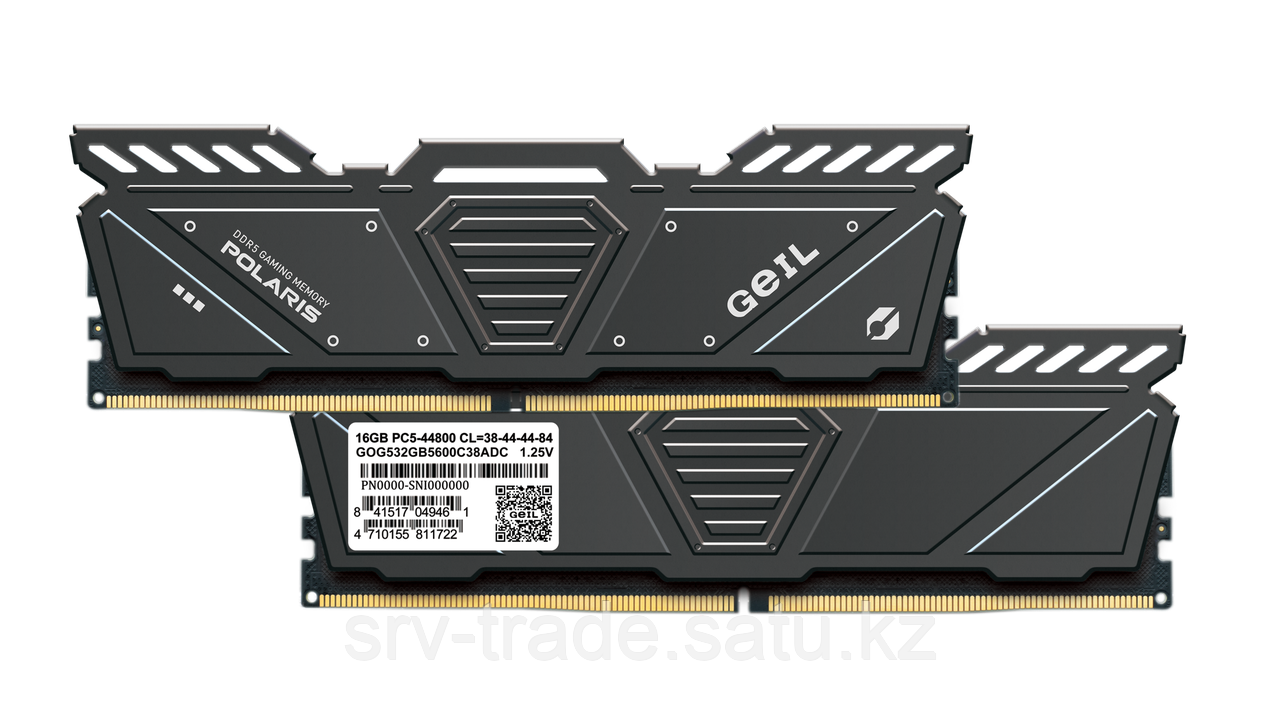 Оперативная память 32GB Kit (2x16GB) GEIL Polaris 6000Mhz DDR5 PC5-48000 GOG532GB6000C38ADC Gray - фото 1 - id-p114908334