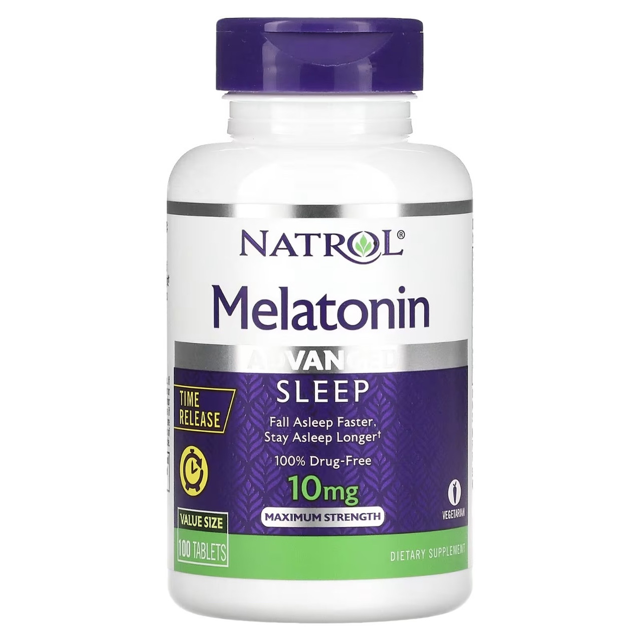 Natrol мелатонин, медленное высвобождение, 10 мг 100 таблеток - фото 3 - id-p115011110
