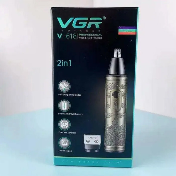 Триммер для бороды, усов, VGR V-618 2в1, триммер для волос - фото 4 - id-p115011456