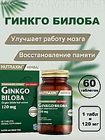 Nutraxin Ginkgo Biloba - Гинкго Билоба таблетки для мозга, 60 таблеток
