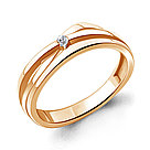 Серебряное кольцо  Фианит Aquamarine 67295А.6 серебро с позолотой, фото 5