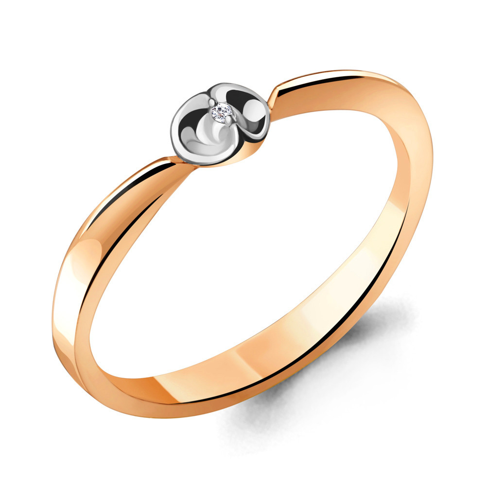 Серебряное кольцо Бриллиант Aquamarine 060111.6 позолота - фото 6 - id-p93864865