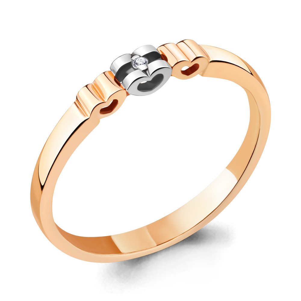 Серебряное кольцо Бриллиант Aquamarine 060128.6 позолота - фото 5 - id-p93864875
