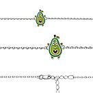 Серебряный браслет детский Эмаль Aquamarine 74677.5 покрыто  родием коллекц. Happy, фото 4