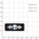 Серебряное кольцо  Топаз Свисс Блю  Керамическое покрытие  Фианит Aquamarine 6910905А.5 покрыто  родием, фото 5