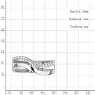 Серебряное кольцо  Фианит Aquamarine 67547А.5 серебро с родием, фото 6