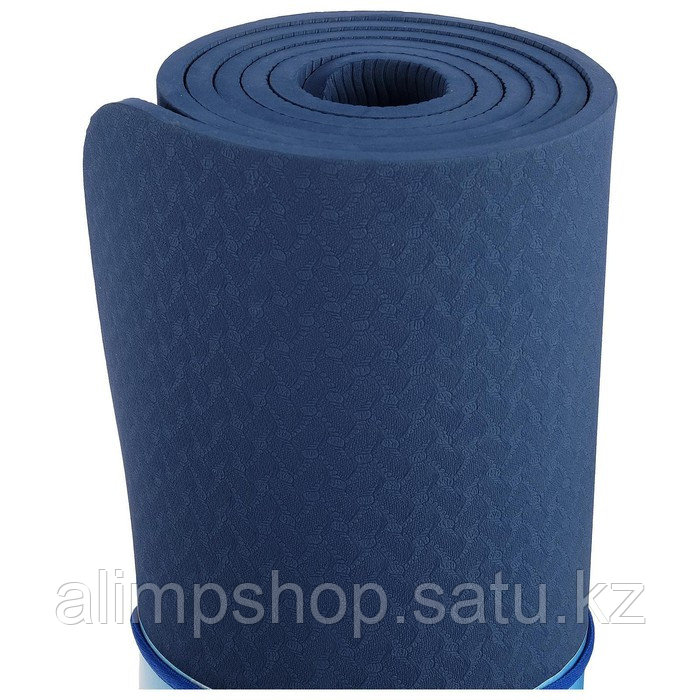 Коврик для йоги Sangh, 183×61×0,8 см, цвет синий - фото 6 - id-p115013357