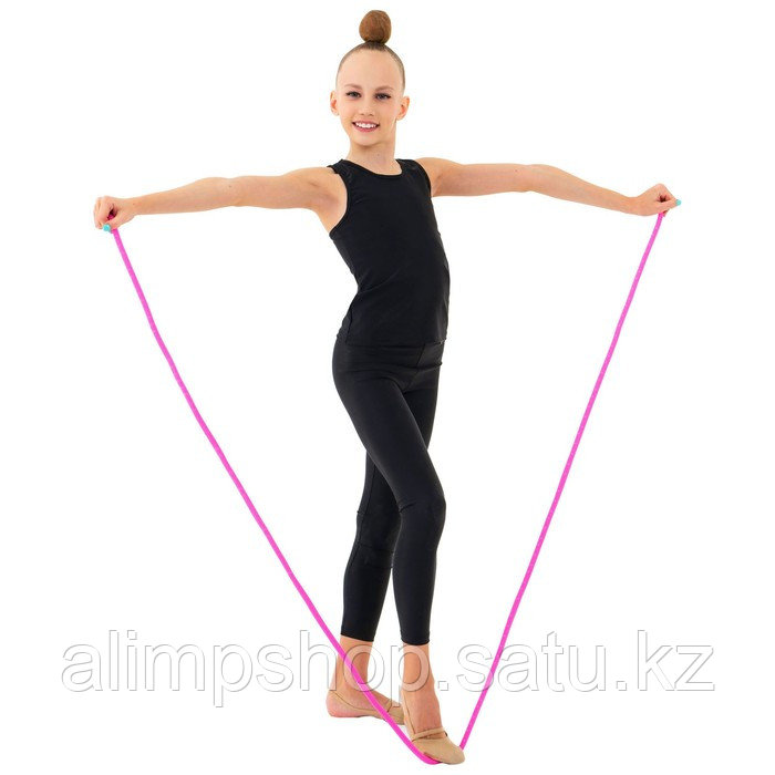 Скакалка гимнастическая утяжелённая Grace Dance, 3 м, 180 г, цвет Микс Неон Розовый, Розовый - фото 4 - id-p115013521