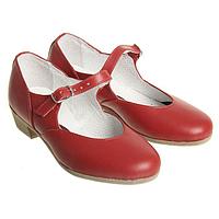 Туфли народные женские, длина по стельке 23,5 см, цвет красный 25 пара, 20,5-21 см, 31