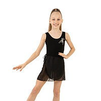 Юбка с запахом для гимнастики и танцев Grace Dance, р. 26-28, цвет чёрный