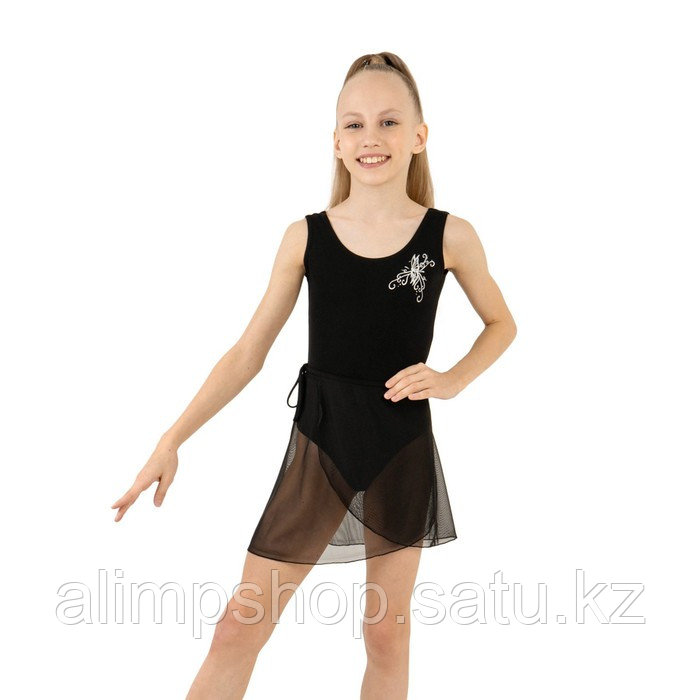 Юбка гимнастическая Grace Dance, с запахом, р. 26-28, цвет чёрный 5 шт, 30-32, 116, 110, 104 - фото 2 - id-p115013638