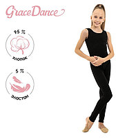 Комбинезон гимнастический Grace Dance, р. 28,30,32 цвет чёрный