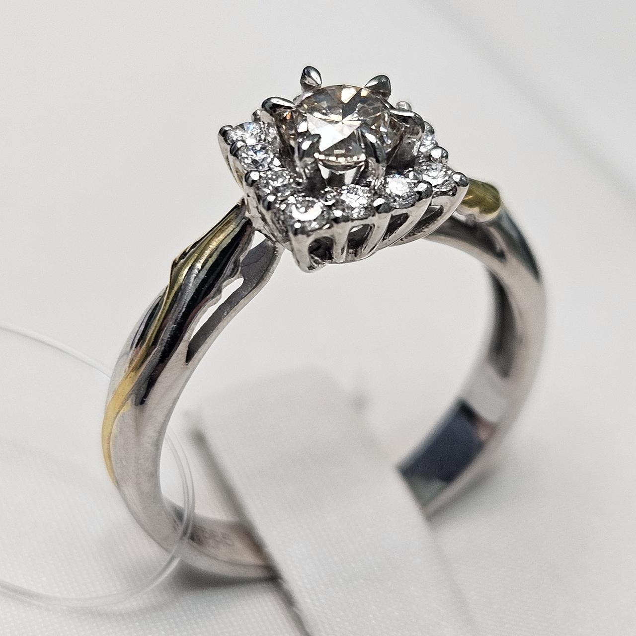 Золотое кольцо с бриллиантом 0.62 Сt SI1/VS1/O,F VG-Cut - фото 5 - id-p94696053