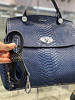 Модная женская сумочка синего цвета "Tergan"., фото 4