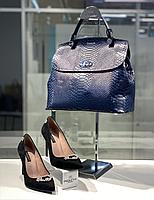 Модная женская сумочка синего цвета "Tergan"., фото 2