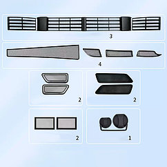 Защитные сетки, фильтры, накладки на весь кузов авто Lixiang L7, 14 элементов