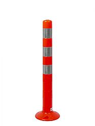 Столбик парковочный сигнальный дорожный гибкий (прорезиненный) ССУ-750. Высокое качество. Высота 750мм. 3 светоотражающие полосы