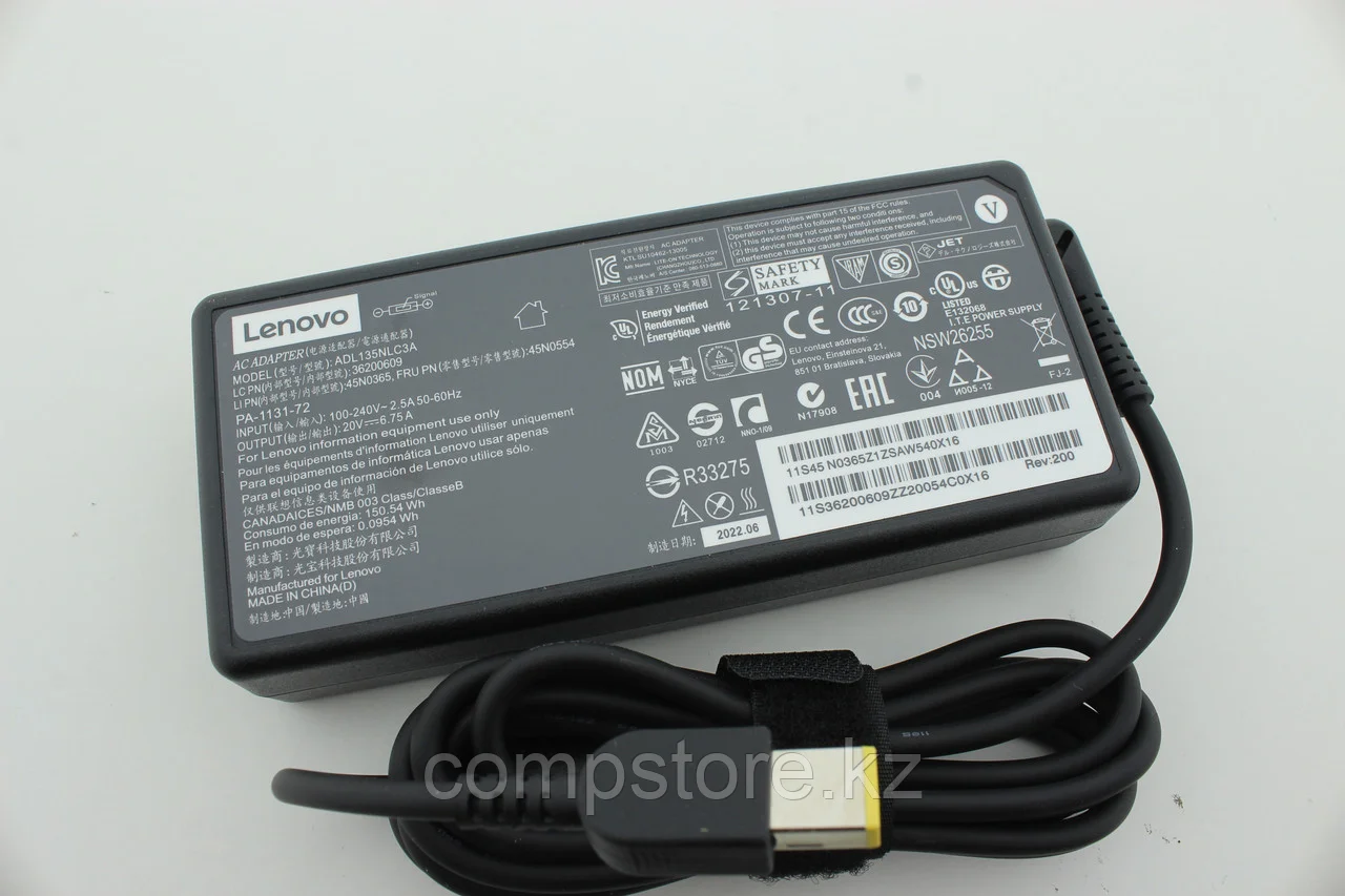 Блоки питания Lenovo 20v 6.75a 135w - фото 1 - id-p115014450