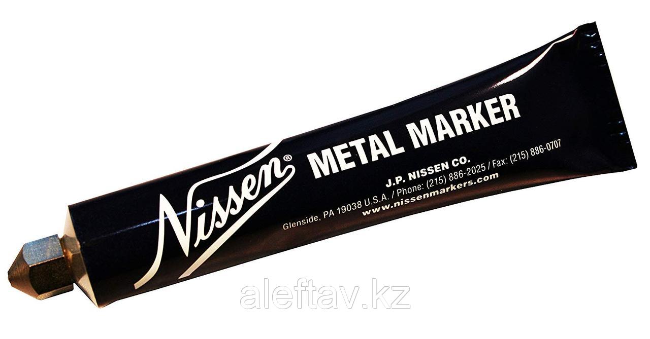 Маркер по металлу Nissen MMWHM1/8 " с металлическим шариковым наконечником, белый