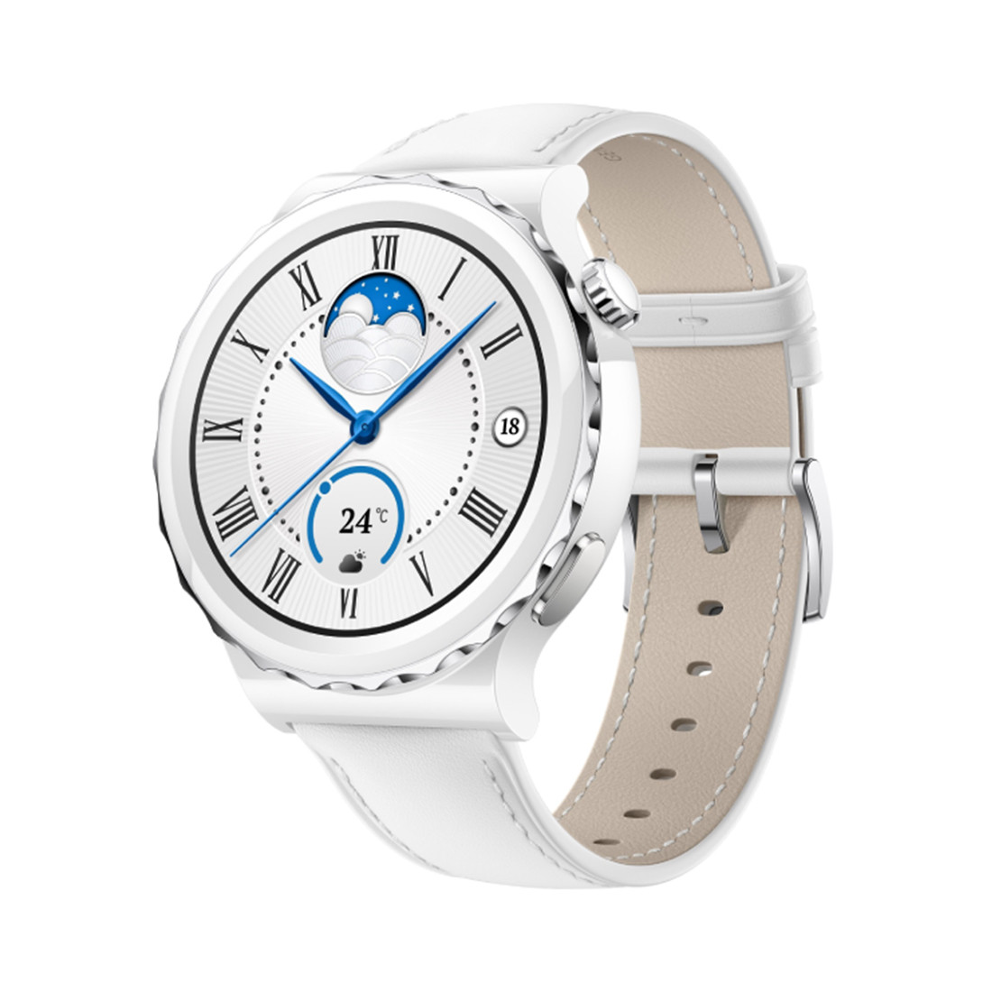 Смарт часы Huawei Watch GT 3 Pro FRG-B19 42mm White Leather Strap (Смарт часы) - фото 1 - id-p115009645