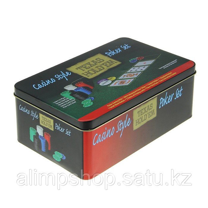 Покер, набор для игры (карты 2 колоды, фишки 200 шт.), без номинала, 60 х 90 см - фото 9 - id-p115016653